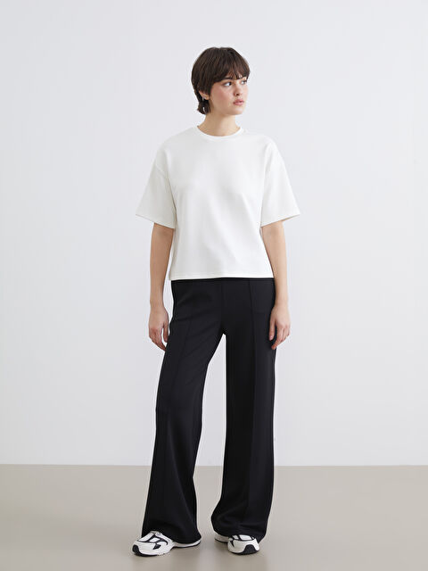 XSIDE Beli Lastikli Geniş Paça Kadın Eşofman Altı	 - S6KB19Z8-CVL