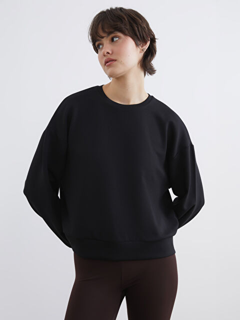 XSIDE Bisiklet Yaka Soft Touch Kadın Sweatshirt - S6KB20Z8-CVL