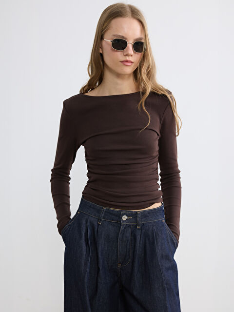 XSIDE Bisiklet Yaka Büzgülü Bluz - S6KB28Z8-1FY