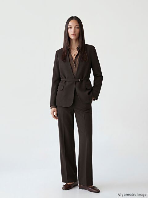 LCW STUDIO Yüksek Bel Geniş Paça Kadın Pantolon - S6KB49Z8-ZP7