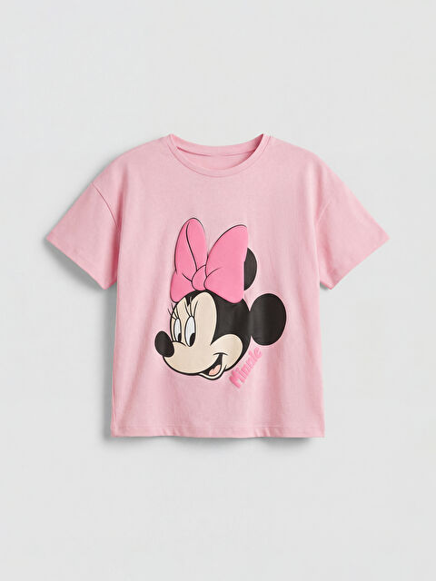 LCW Kids Minnie Mouse Baskılı Kız Çocuk Tişört - S6KB64Z1-GA5