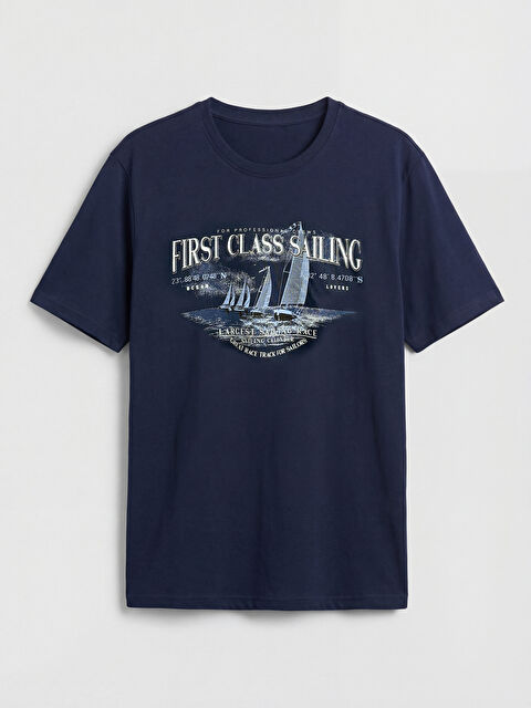 LCWAIKIKI Classic Regular Fit Crew Neck Printed Men's T-Shirt - S6KB73Z8-DWP