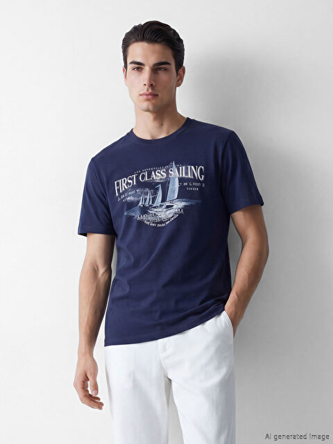 LCWAIKIKI Classic Regular Fit Crew Neck Printed Men's T-Shirt