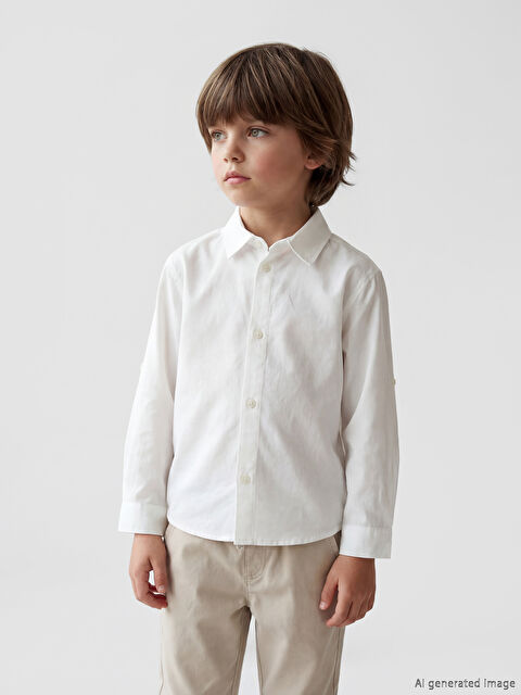 LCW Kids Oxford Erkek Çocuk Gömlek