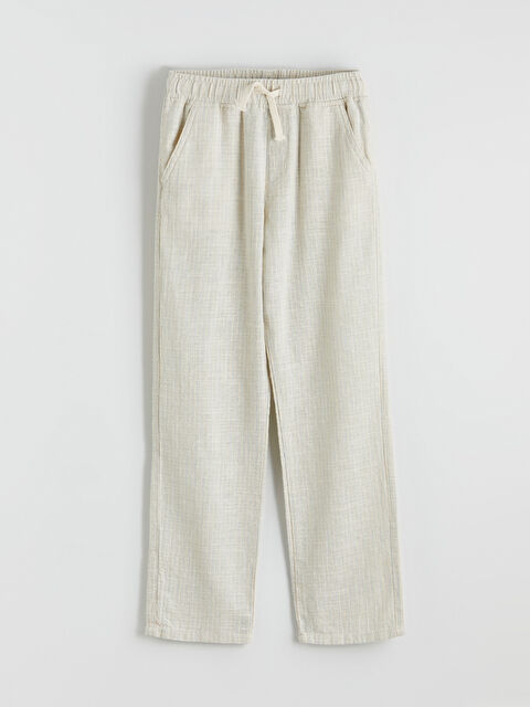 LCW Kids Beli Lastikli Erkek Çocuk Poplin Pantolon - S6KB95Z4-LEN