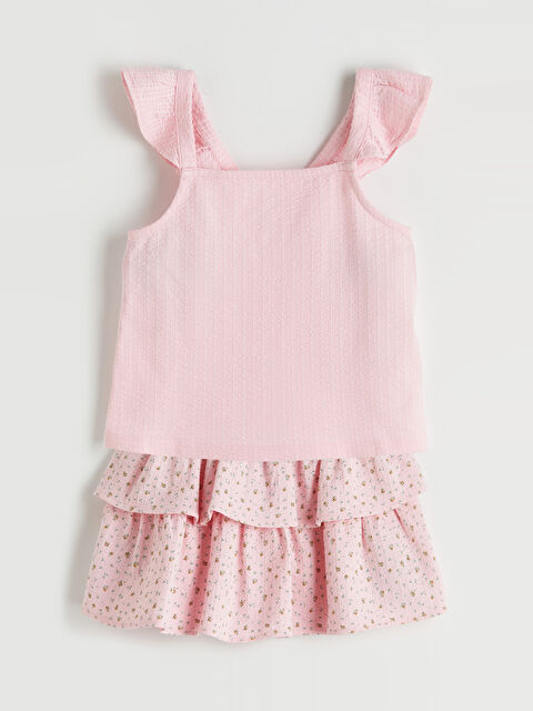 LCW baby Ensemble à jupe floral pour filles