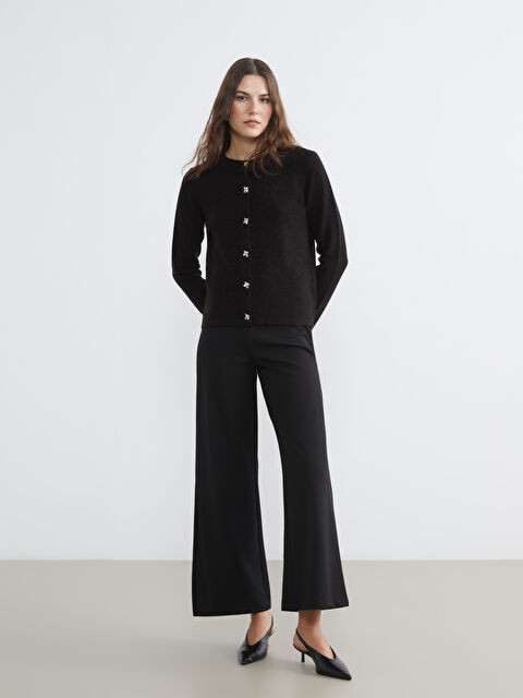 LCW Comfort Beli Lastikli Geniş Paça Kadın Pantolon - S6KC73Z8-CVL