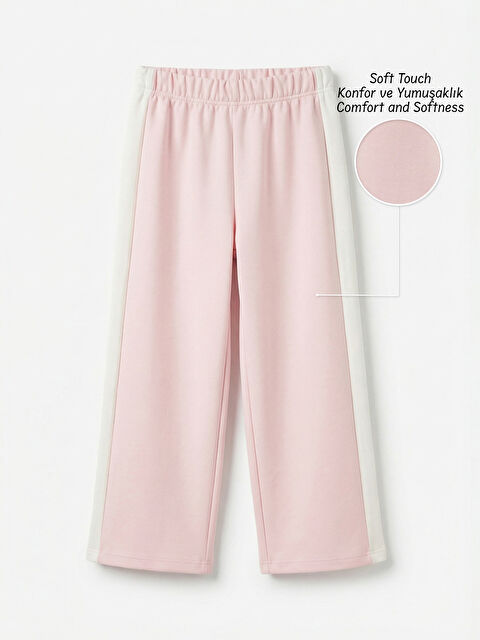 LCW Kids Soft Touch Şerit Detaylı Kız Çocuk Eşofman Altı - S6KC78Z1-G0G
