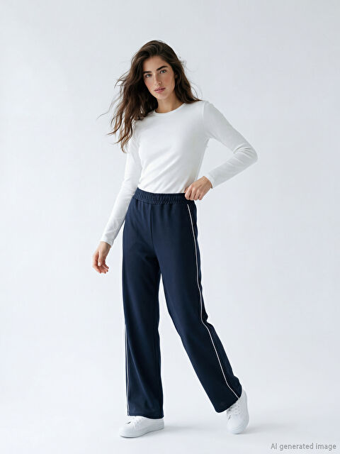 LCW Modest Beli Lastikli Soft Touch Kadın Eşofman Altı - S6KD01Z8-HRZ