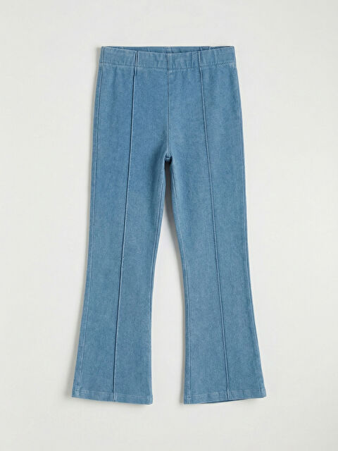 LCW Kids Beli Lastikli İspanyol Paça Kız Çocuk Tayt - S6KD13Z1-V2T