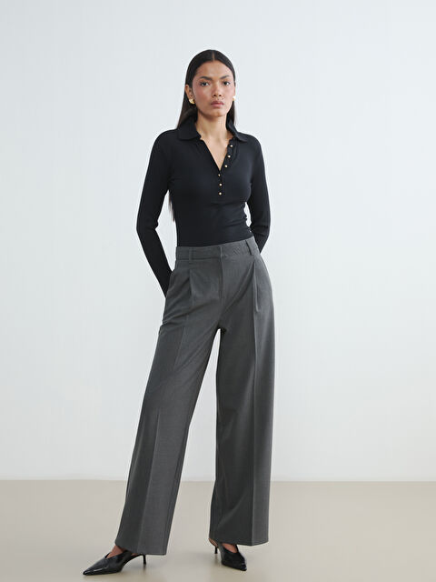 LCWAIKIKI Classic Rahat Kalıp Kadın Pileli Pantolon - S6KD25Z8-ZZD