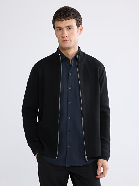 SOUTHBLUE Standart Kalıp Dik Yaka Erkek Triko Hırka - S6KD26Z8-CVL