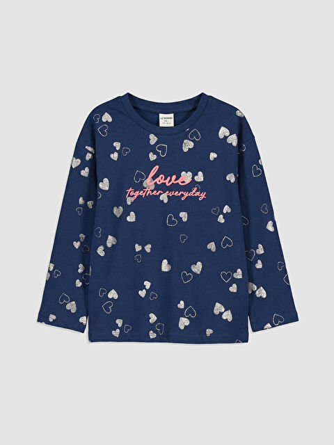 LCW baby Kalp Desenli Kız Çocuk Tişört