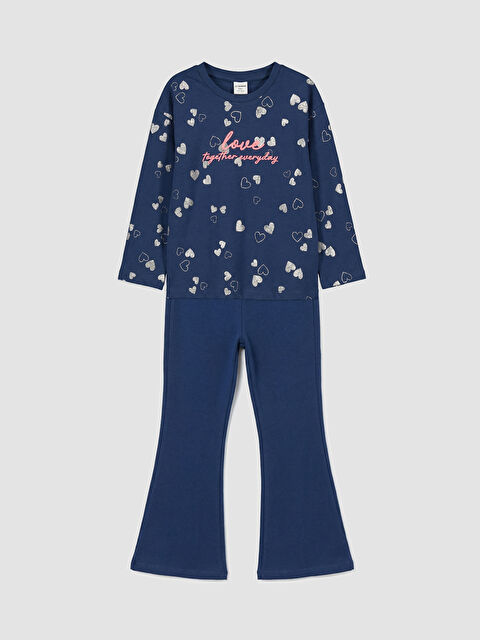 LCW Kids Baskılı Kız Çocuk Tişört ve Tayt - S6KD52Z1-LSJ