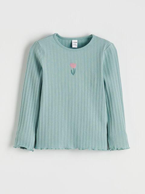 LCW Kids Lale Nakışlı Kız Çocuk Bluz - S6KD60Z1-FKE