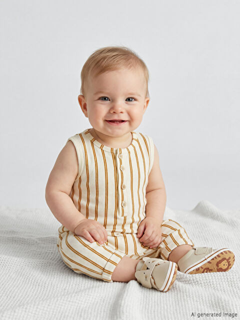 LCW baby Çizgili Erkek Bebek Tulum