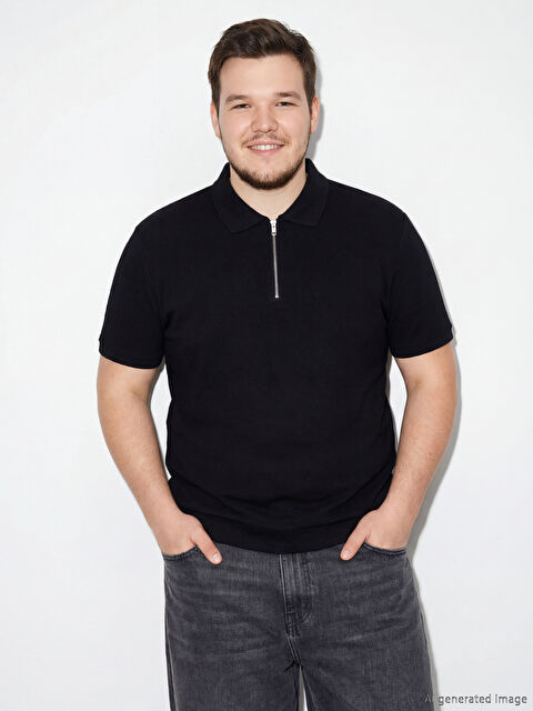 XSIDE Polo Yaka Penye Erkek Tişört - S6KE10Z8-CVL