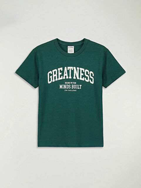 LCW Kids Bisiklet Yaka Baskılı Erkek Çocuk Tişört - S6KE92Z4-3EL