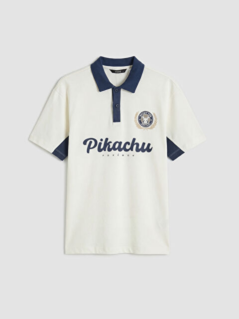 XSIDE Polo Yaka Pokemon Baskılı Erkek Tişört - S6KF00Z8-FDH
