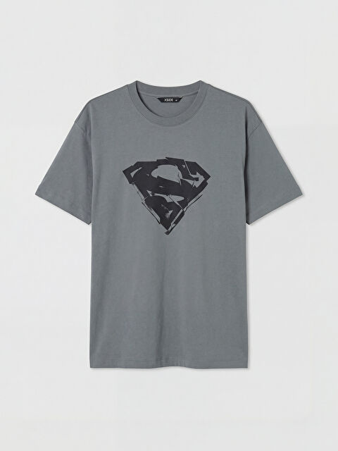 XSIDE Bisiklet Yaka Superman Baskılı Erkek Tişört