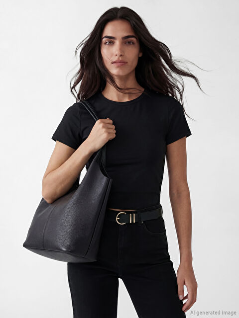 LCW ACCESSORIES Deri Görünümlü Kadın Omuz Çantası - S6KF19Z8-CVL