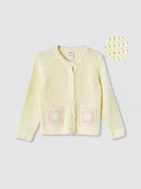 LCW Kids Ajurlu Kız Çocuk Triko Hırka