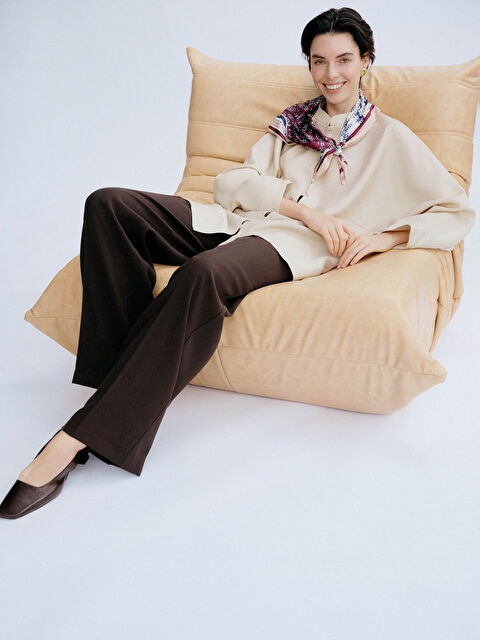 LCW Modest Hakim Yaka Oversize Kadın Gömlek Tunik - S6KF48Z8-2HG