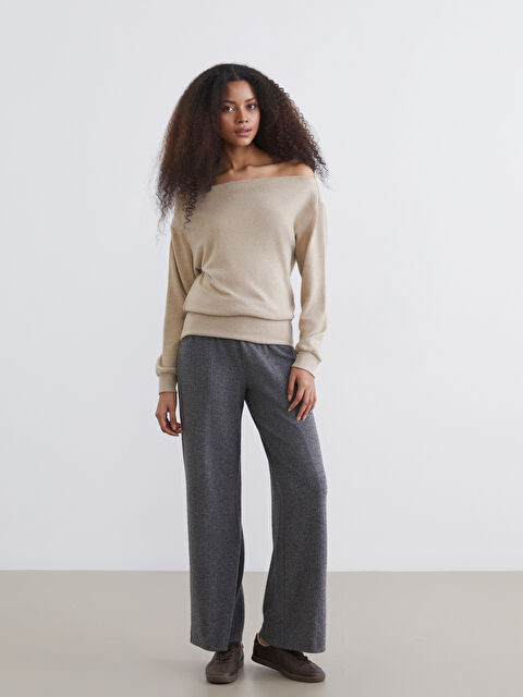 XSIDE Beli Lastikli Geniş Paça Kadın Pantolon - S6KF58Z8-VDL