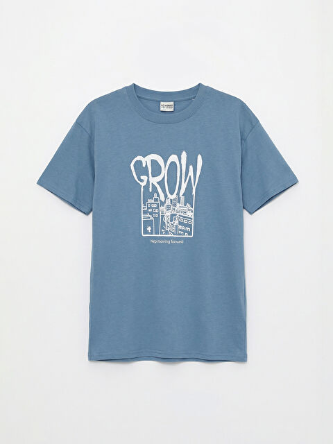 LCW Kids Erkek Çocuk Bisiklet Yaka Baskılı Tişört - S6KF94Z4-GYM