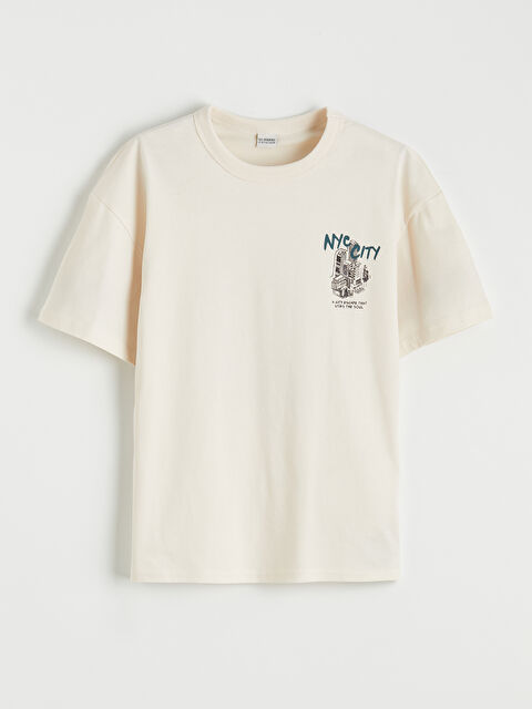 LCW Kids Erkek Çocuk Bisiklet Yaka Baskılı Tişört - S6KF99Z4-FT0