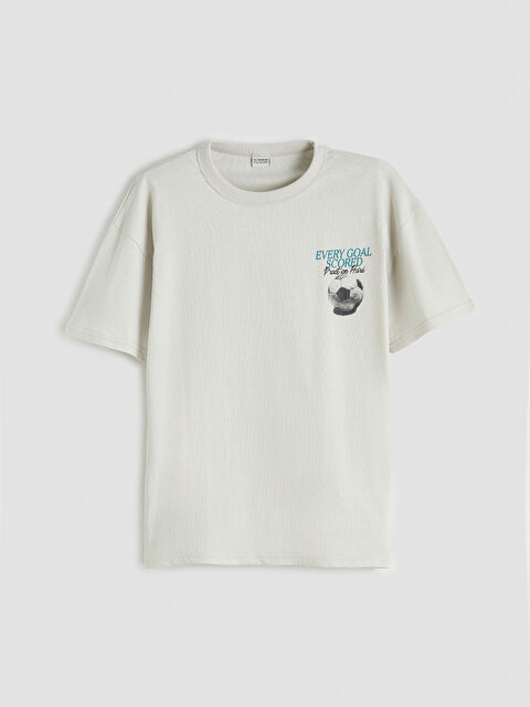 LCW Kids Bisiklet Yaka Baskılı Erkek Çocuk Tişört - S6KG00Z4-ZAK