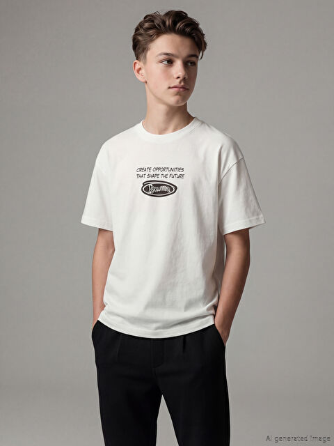 LCW Kids Baskılı Erkek Çocuk Tişört - S6KG05Z4-R9J