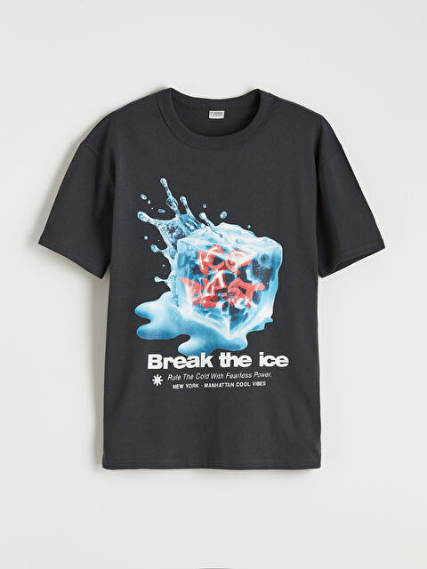 LCW Kids New York Baskılı Erkek Çocuk Tişört - S6KG06Z4-R4Q