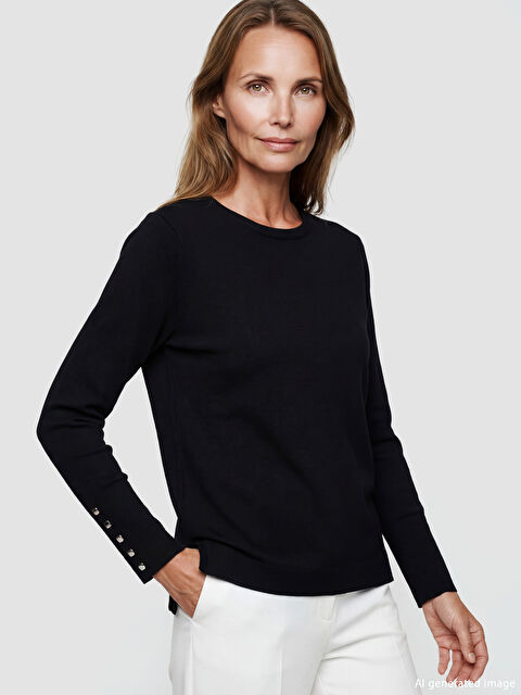 LCW Grace Bisiklet Yaka Kadın Triko Kazak - S6KG43Z8-CVL