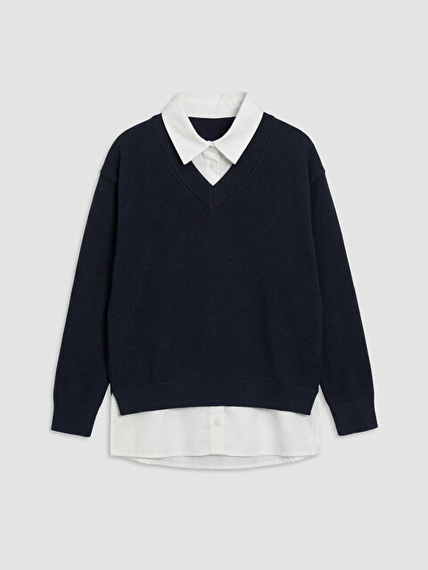 LCW Kids Girl NAVY Sweater - S6KG71Z4-HRC