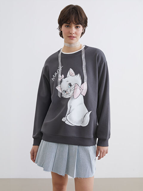 XSIDE Aristocats Printed Oversize Women's Thick Sweatshirt - S6KG72Z8-VDL