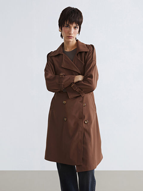 LCW Vision الجاكيت الترنش المزدوج مع الحزام. شيك بكل سهولة. - S6KH11Z8-DJ7