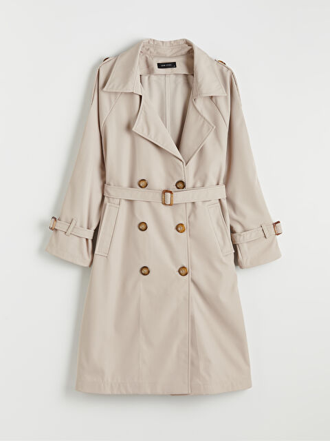 LCW Vision The belted, double-breasted trench coat. - S6KH11Z8-YCB