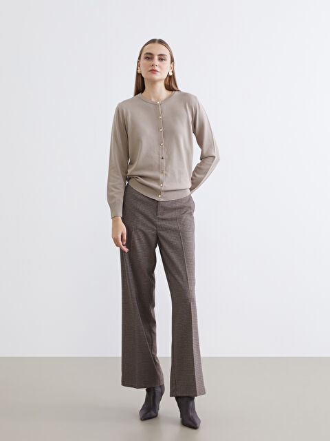 LCWAIKIKI Classic Standart Fit Ekose Kadın Pantolon - S6KH37Z8-LLL