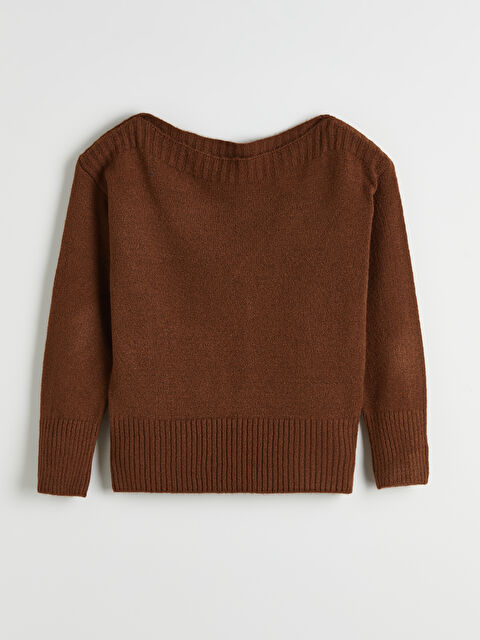 LCW Vision Kayık Yaka Kadın Triko Kazak - S6KH44Z8-D7N