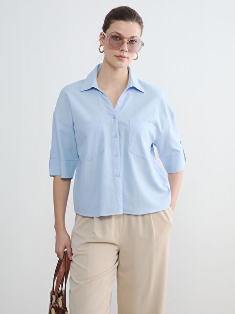 LCW EVERYDAY Poplin Kadın Gömlek - S6KH79Z8-14M