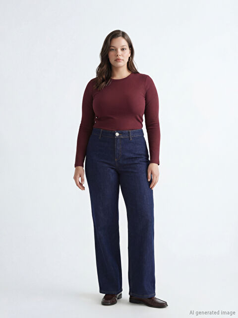 LCW Modest Flare Kadın Jean Pantolon