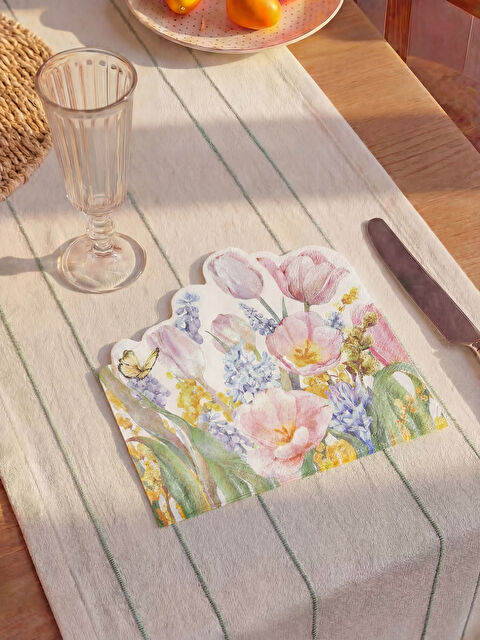 LCW HOME Çiçekli Dekoratif Kağıt Peçete 20'li