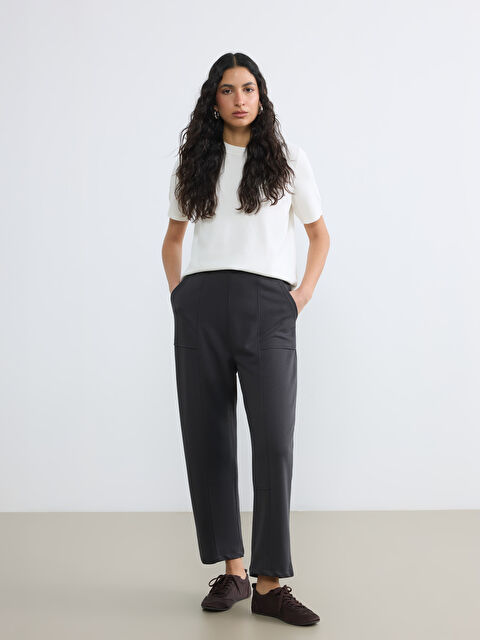 LCW Modest Beli Lastikli Soft Touch Kadın Eşofman Altı - S6KI08Z8-HGG