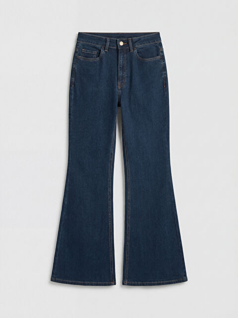 LCW Modest Yüksek Bel Flare Kadın Jean Pantolon - S6KI09Z8-309