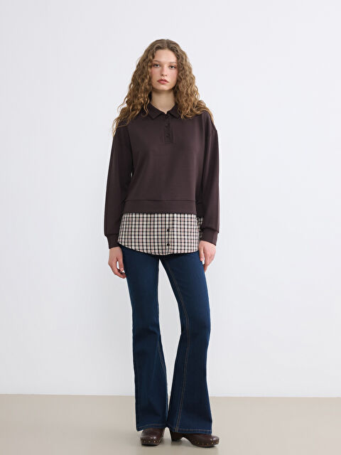 LCW Modest Yüksek Bel Flare Kadın Jean Pantolon - S6KI09Z8-309