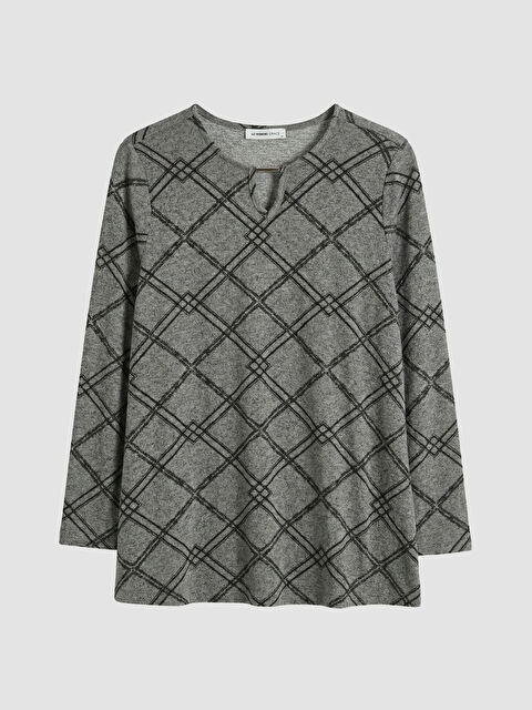 LCW Grace Bisiklet Yaka Desenli Bluz - S6KJ04Z8-LQ9