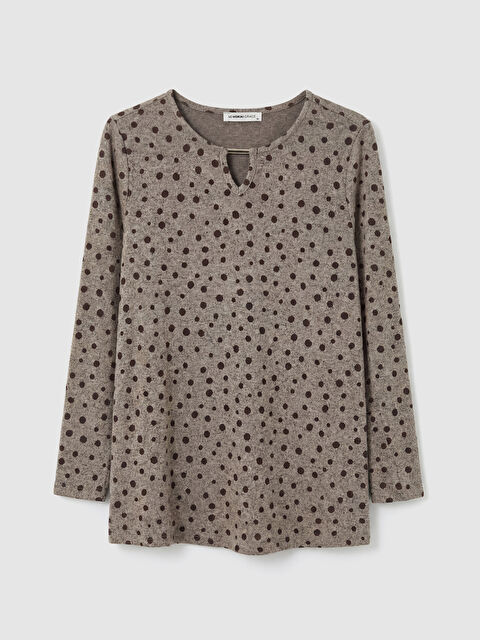 LCW Grace Bisiklet Yaka Puantiyeli Bluz - S6KJ04Z8-LQY