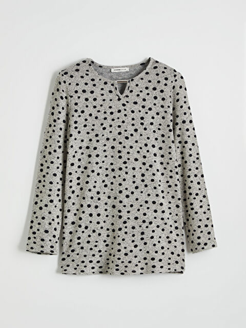 LCW Grace Bisiklet Yaka Desenli Bluz - S6KJ04Z8-LRW