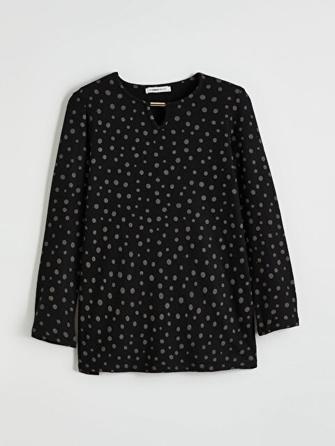 LCW Grace Bisiklet Yaka Puantiyeli Bluz - S6KJ04Z8-SW5